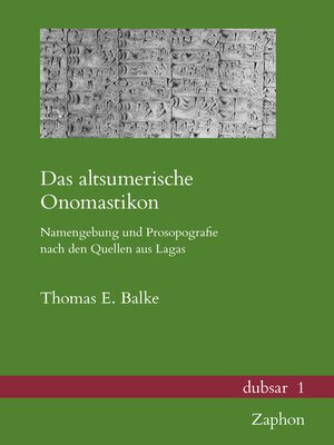 cover image of Das altsumerische Onomastikon